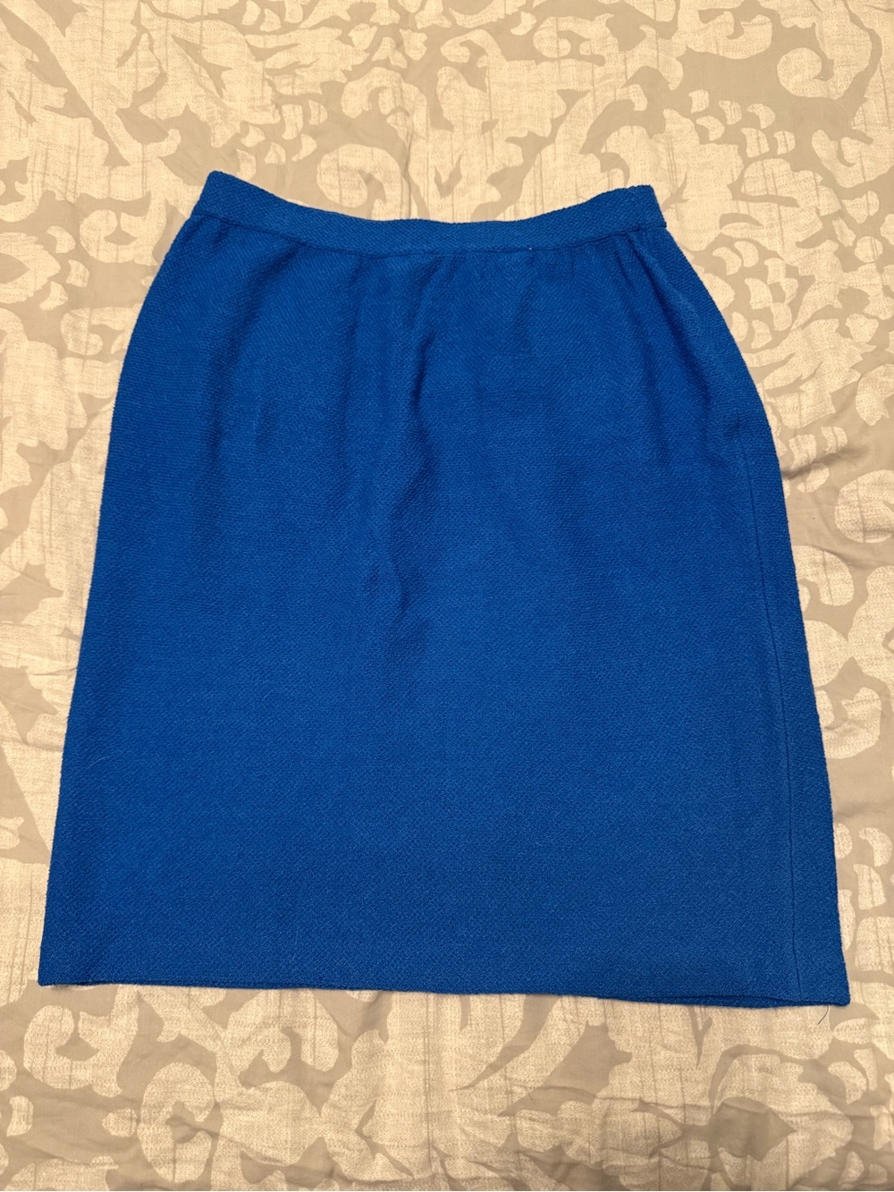 St. John Royal Blue Knit Pencil Skirt